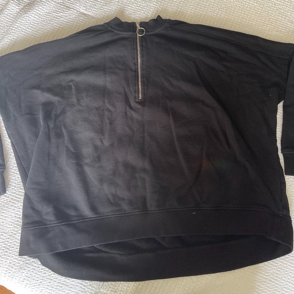 Black All Saints Quarter Zip Sweatshirt - Picture 2 of 4